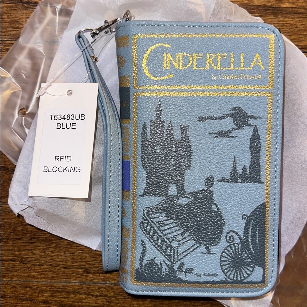 Disney Cinderella Book Cover Wallet or Wristlet - BRAND NEW